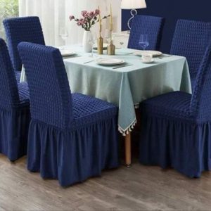 6 Pcs Navy Blue Color Chair Cover